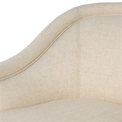 Taylor Modern Classic Cream Performance Black Iron Chaise Lounge|