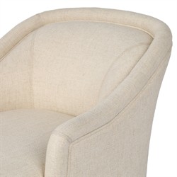 Taylor Modern Classic Cream Performance Black Iron Chaise Lounge|