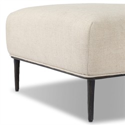 Taylor Modern Classic Cream Performance Black Iron Chaise Lounge|