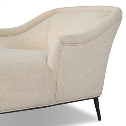 Taylor Modern Classic Cream Performance Black Iron Chaise Lounge|