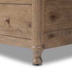 Basil Rustic Lodge Weathered Oak Armoire|