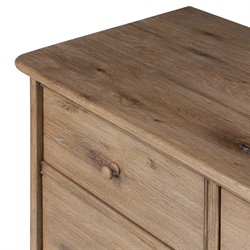 Basil Rustic Lodge Weathered Oak Dresser|