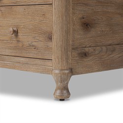 Basil Rustic Lodge Weathered Oak Dresser|