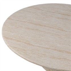 Regine Modern Classic Beige Concrete Round Outdoor Coffee Table|
