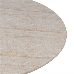 Regine Modern Classic Beige Concrete Round Outdoor Coffee Table|