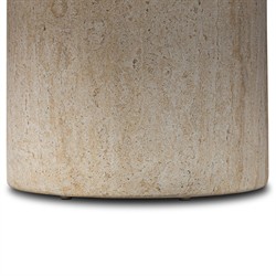 Regine Modern Classic Beige Concrete Round Outdoor Coffee Table|