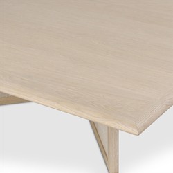 Rosal Modern Classic Natural Oak Woven Rush Square Coffee Table|