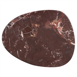 Zayden Modern Classic Merlot Red Marble End Table|