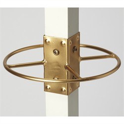 Marcia Traditional White Mango Wood Gold Iron Coat Rack|