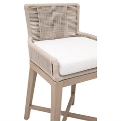 Orla Coastal Cream Performance Washed Brown Wood Outdoor Counter Stool|
