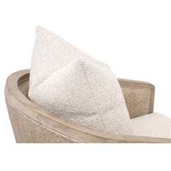 Mason Coastal Beach Cream Performance Grey Oak Dining Arm Chair|