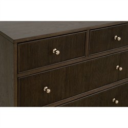 Mira Coastal Beach Dutch Brown Oak Double Dresser|