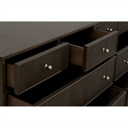 Mira Coastal Beach Dutch Brown Oak Double Dresser|