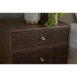 Mira Coastal Beach Dutch Brown Oak Nightstand|