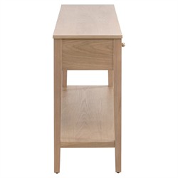 Mira Coastal Beach Natural Oak Rectangular Console Table|