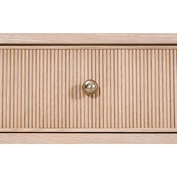 Mira Coastal Beach Natural Oak Rectangular Console Table|