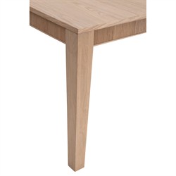 Mira Coastal Beach Natural Oak Rectangular Extendable Dining Table - 72-87"|