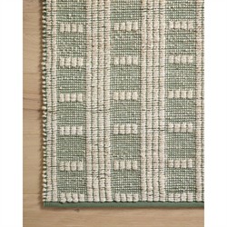Arwen Updated Traditional Green Striped Patterned Rug - 5'x7'|