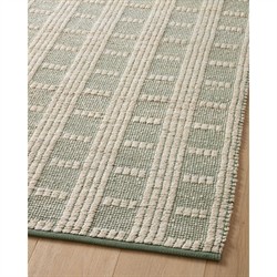 Arwen Updated Traditional Green Striped Patterned Rug - 5'x7'|