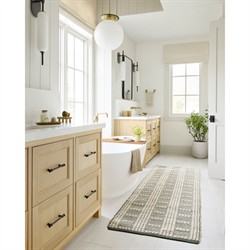 Arwen Updated Traditional Green Striped Patterned Rug - 5'x7'|