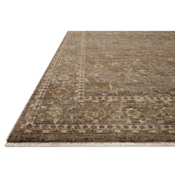 Kaelen Updated Traditional Brown Oushak Patterned Rug - 3'6