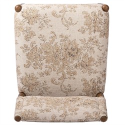 Odelia Modern Classic Beige Printed Oak Wood Counter Stool|