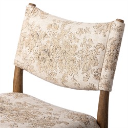 Odelia Modern Classic Beige Printed Oak Wood Counter Stool|