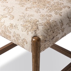 Odelia Modern Classic Beige Printed Oak Wood Counter Stool|