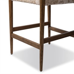 Odelia Modern Classic Beige Printed Oak Wood Counter Stool|
