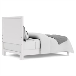 Riona Coastal Beach Blue Striped Performance White Wood Bed - Full|