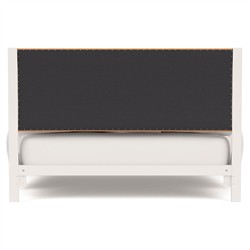 Riona Coastal Beach White Wood Natural Woven Rope Bed - Queen|