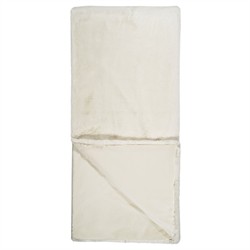 Kylen Modern Classic White Faux Fur Throw Blanket|
