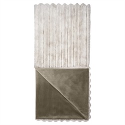 Audrey Modern Classic White Faux Fur Throw Blanket|