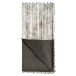 Audrey Modern Classic Cream Faux Fur Throw Blanket|