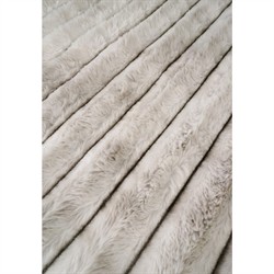 Audrey Modern Classic Cream Faux Fur Throw Blanket|