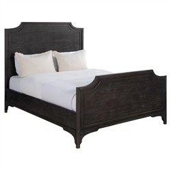 Alexandra Modern Classic Black Wood Bed - Queen|