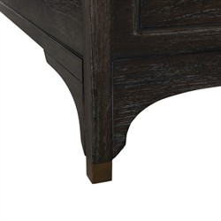 Alexandra Modern Classic Black Wood Bed - Queen|