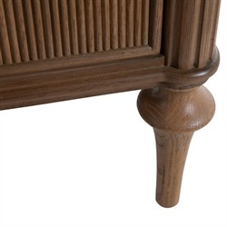 Andrea French Country Natural Brown Oak Bachelor Chest|