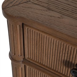 Andrea French Country Natural Brown Oak Bachelor Chest|