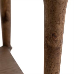 Andrea French Country Natural Brown Oak Wide Nightstand|