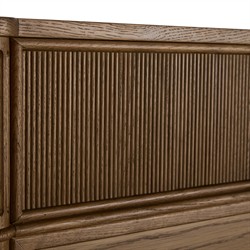 Andrea French Country Natural Brown Oak Bed - Queen|