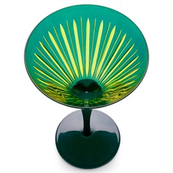 L'Objet Prism Modern Classic Green Martini Glass - Set of 4|