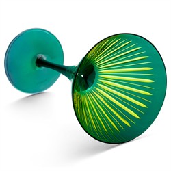L'Objet Prism Modern Classic Green Martini Glass - Set of 4|