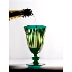 L'Objet Prism Modern Classic Green Wine Glass - Set of 4|