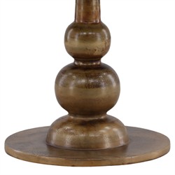 Anne Modern Classic Brass Aluminum Round Pedestal Bistro Table - 35"|