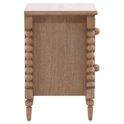 Calypso Updated Traditional Natural Oak Bobbin Nightstand|