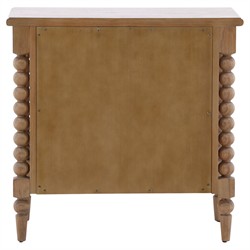 Calypso Updated Traditional Natural Oak Bobbin Nightstand|