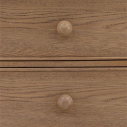 Calypso Updated Traditional Natural Oak Bobbin Nightstand|