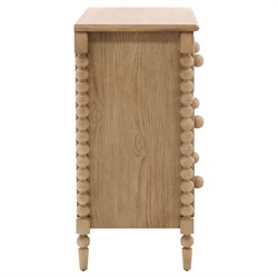 Calypso Updated Traditional Whitewash Oak Bobbin Dresser|