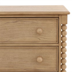 Calypso Updated Traditional Whitewash Oak Bobbin Dresser|